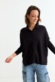 Cardigan con bolsillos NEGRO