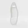 Espejo Forma Onda De Pie En Mdf Terciopelo 160x60cm Blanco