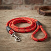 Correa Para Perro Largo Total 1.3 mts Refractaria ROJO