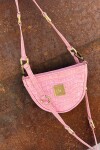 Brassy Bag Crocco Rosa