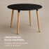 Mesa Comedor ComboHome Milan Redonda Laqueada 80Cm Premium Negro 1