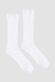 Medias lisas con puño especial que no aprieta Blanco