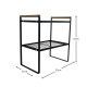 Estante organizador 2 niveles 33x21x37cm NEGRO