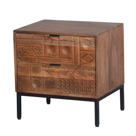 MESA DE LUZ HIERRO-Y-MADERA MARRON 2C NAHUA