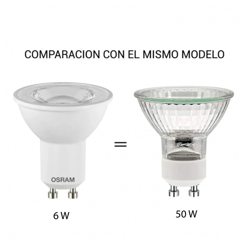DICROICA LED OSRAM GU10 6W PAR16 36º 6500K Dicroica LED OSRAM GU10 6W PAR16 36º 2700K
