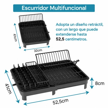 Escurridor de Vajilla Extensible Multifuncional Escurridor de Vajilla Extensible Multifuncional