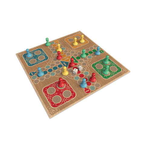 Ludo Clásico con Piezas de Plástico Black&Gold 30 x 30 cm U