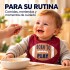 Set Baberos Para Bebé X3 Algodón Frases Surtidas Velcro Bordó 1