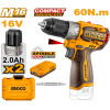 ATORNILLADOR COMPACT A BATERIA 16V M16 C 2 BAT CARG VALIJA INGCO CDLI16682 ATORNILLADOR COMPACT A BATERIA 16V M16 C 2 BAT CARG VALIJA INGCO CDLI16682