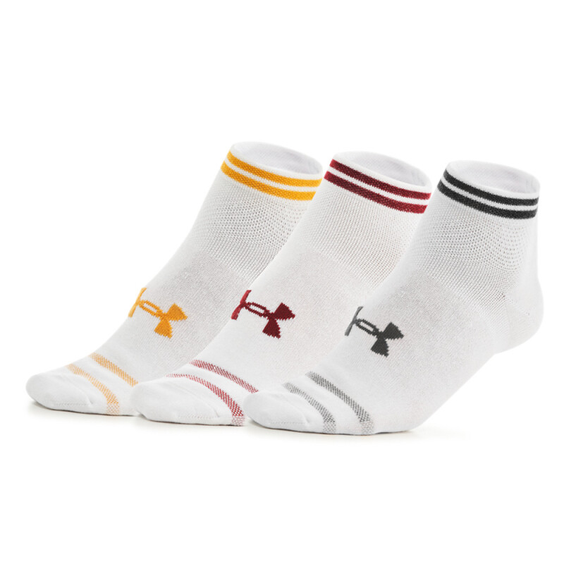 UA Essential Low Cut 3pk-BRN WHT-102