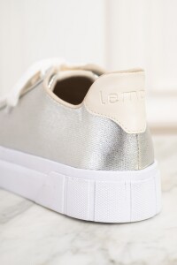 Zapatilla Metalizada Plata