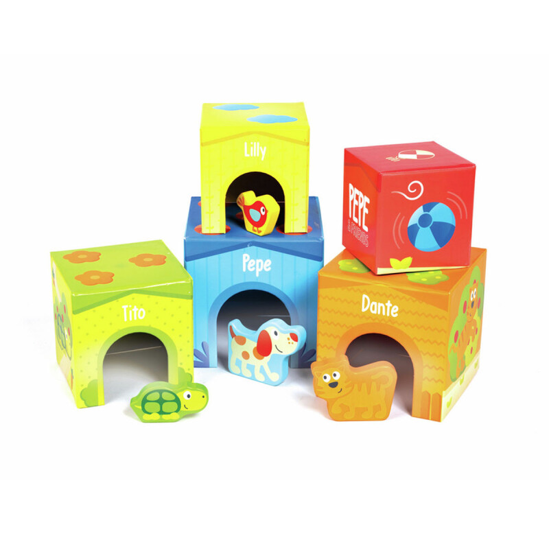 Cubos Apilables Pepe & Friends Hape Cubos Apilables Pepe & Friends Hape