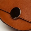 Bandolera The Circle en cuero liso Cuoio
