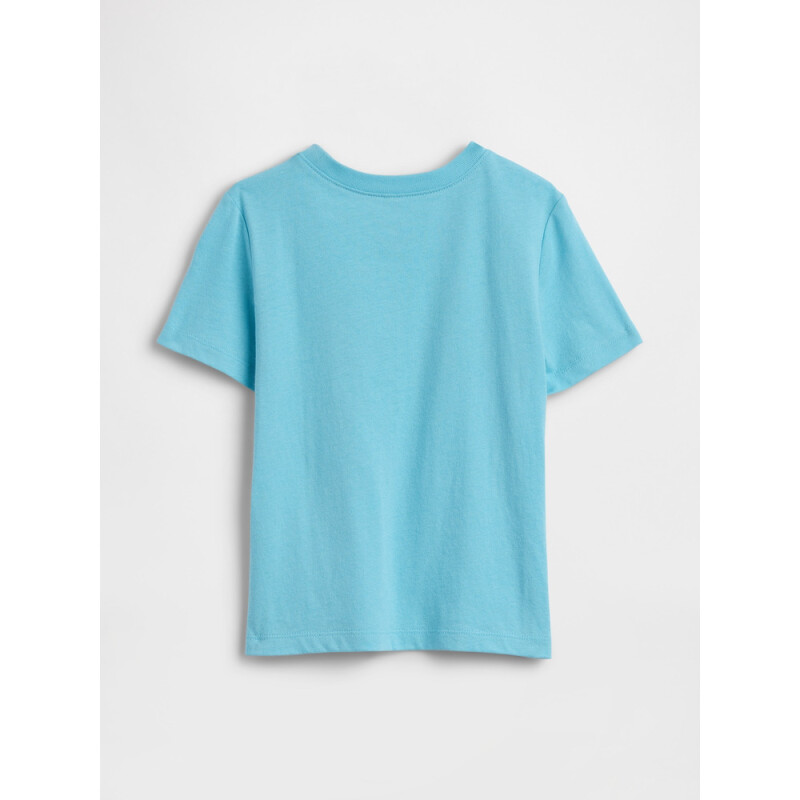 V-LOGO SS PRINT TEE BLANKET BLUE