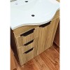Mueble de baño de pie Crystal Nogal 56 cm con Bacha de resina natural y espejo botiquín Mueble De Baño De Pie Crystal Nogal 56 Cm Con Bacha De Resina Natural Y Espejo Botiquín