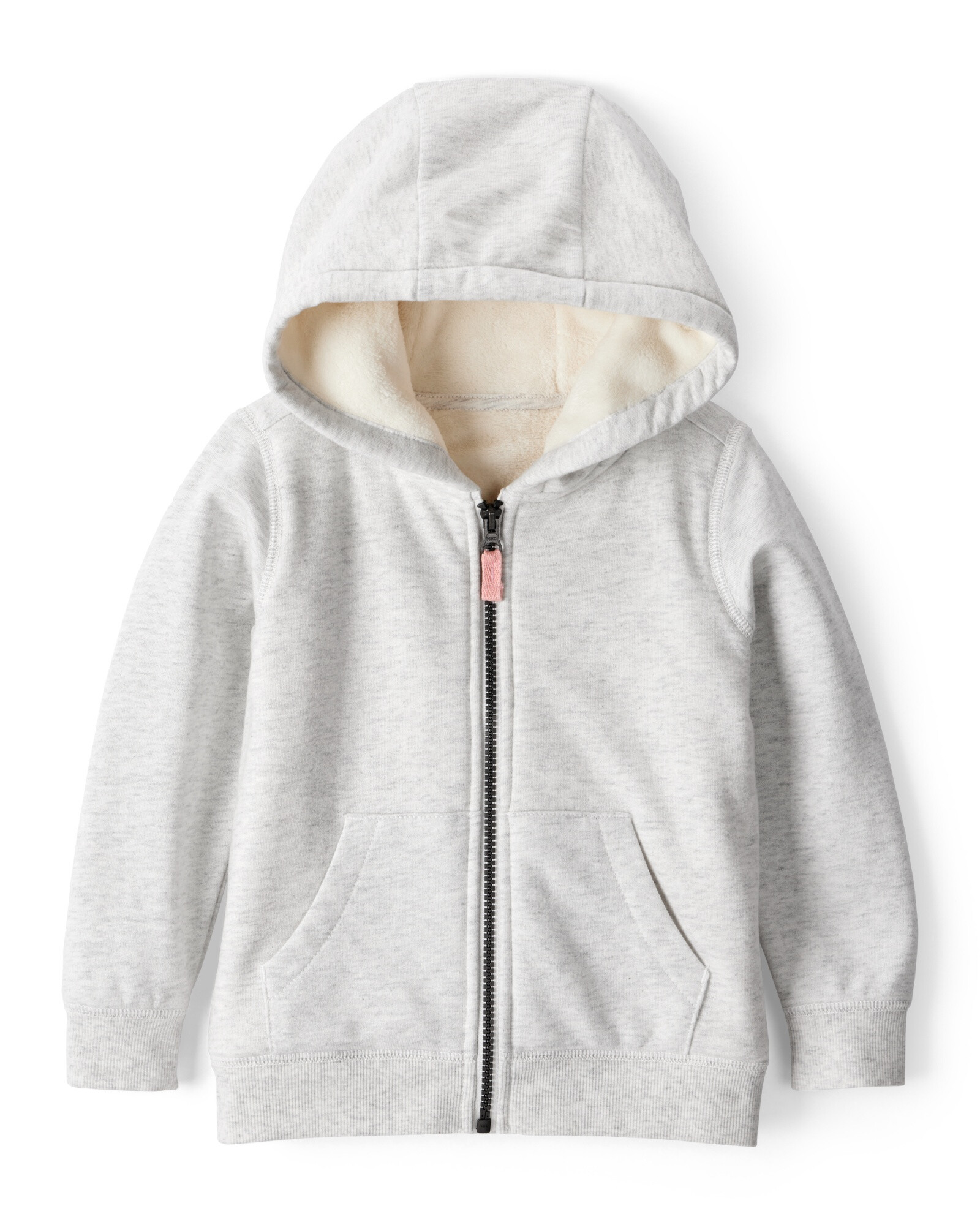 Campera de algodón con forro polar, gris Sin color