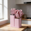 Kit De Menage 19 Utensillos De Cocina+organizador ROSA