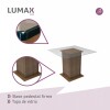 Juego de comedor con mesa de vidrio y 4 sillas rústicas Juego de comedor con mesa de vidrio y 4 sillas rústicas