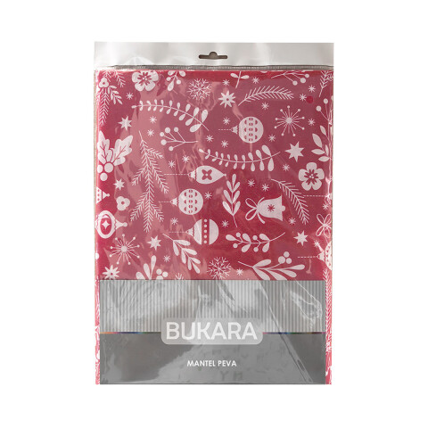 Mantel Rectangular Bukara Peva 140 x 210 cm Navidad Figura Rojo