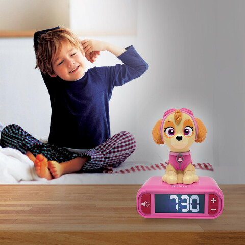 Reloj Despertador Digital 3D Lexibook Paw Patrol Rosa