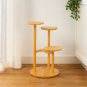 Soporte para macetas de madera 3 niveles redondo Soporte para macetas de madera 3 niveles redondo