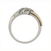 Anillo Tiras-Plata y Oro-Piedra Zirconia-AN5248 conpiedra