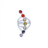 Anillo Chakra curvo-Plata 925-Piedras varias-AN4565 conpiedra