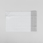 Toalla Finezza Lino Blanco con Gris Social