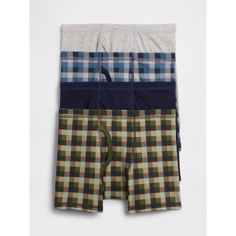 V-4PK BOXER BRIEF GINGHAM PACK MULTI SMALL GINGHAM