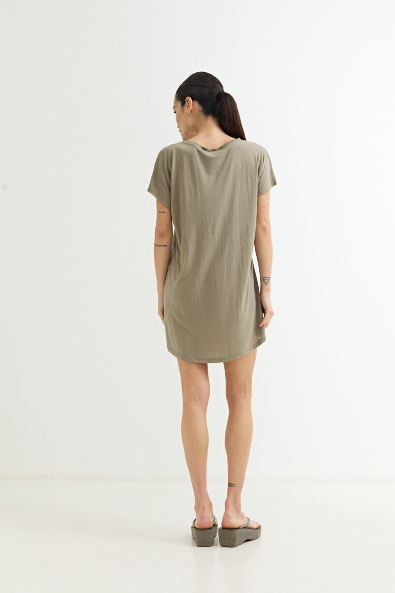 Vestido estampado VERDE OLIVA