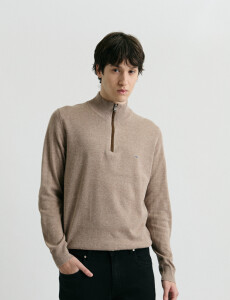 470996 SWEATER MEDIO CIERRE HARRINGTON LABEL Tostado