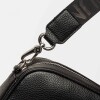 Bandolera Hazel en efecto cuero Negro