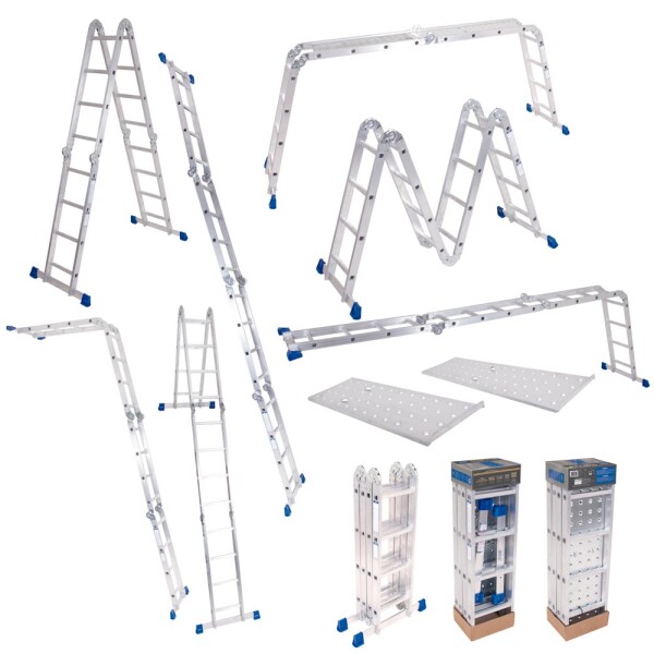 ESCALERA MULTIFUNCIÓN 4X4 CON PLATAFORMA METAL