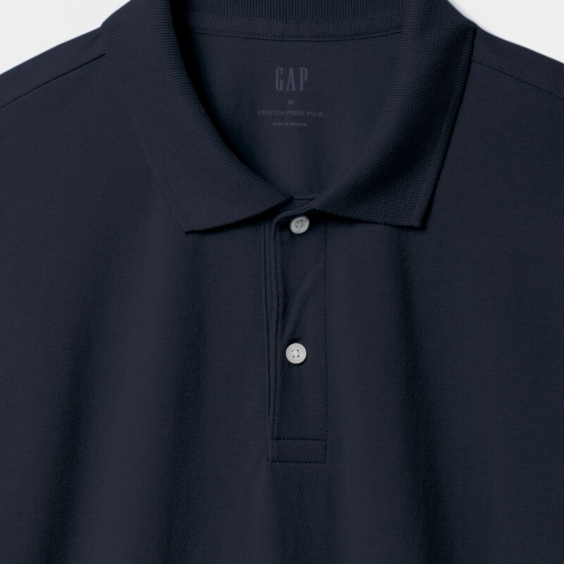 V-STRETCH PIQUE POLO - SOLID TAPESTRY NAVY