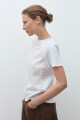 Remera frente broderie blanco