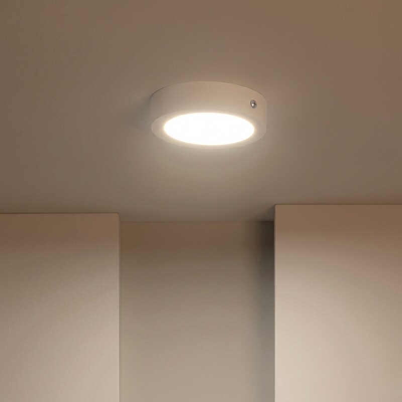 PLRA012 Panel LED Redondo de Adosar 12W Luz Cálida