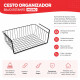 Cesto organizador bajo estante 40x26x14 NEGRO