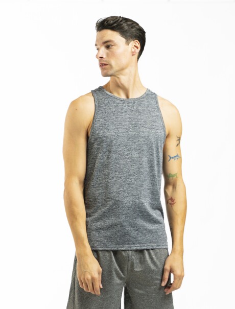 Musculosa Deportiva Gris Melange