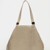 Bolso Eterial en cuero croco shine Taupe