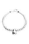 COLLAR DE BOLAS MEDIANAS BAÑADAS EN PLATA DE LEY Y BOLA GRANDE Colgante