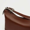 Cartera al hombro Bamboo en cuero graneado Tabaco