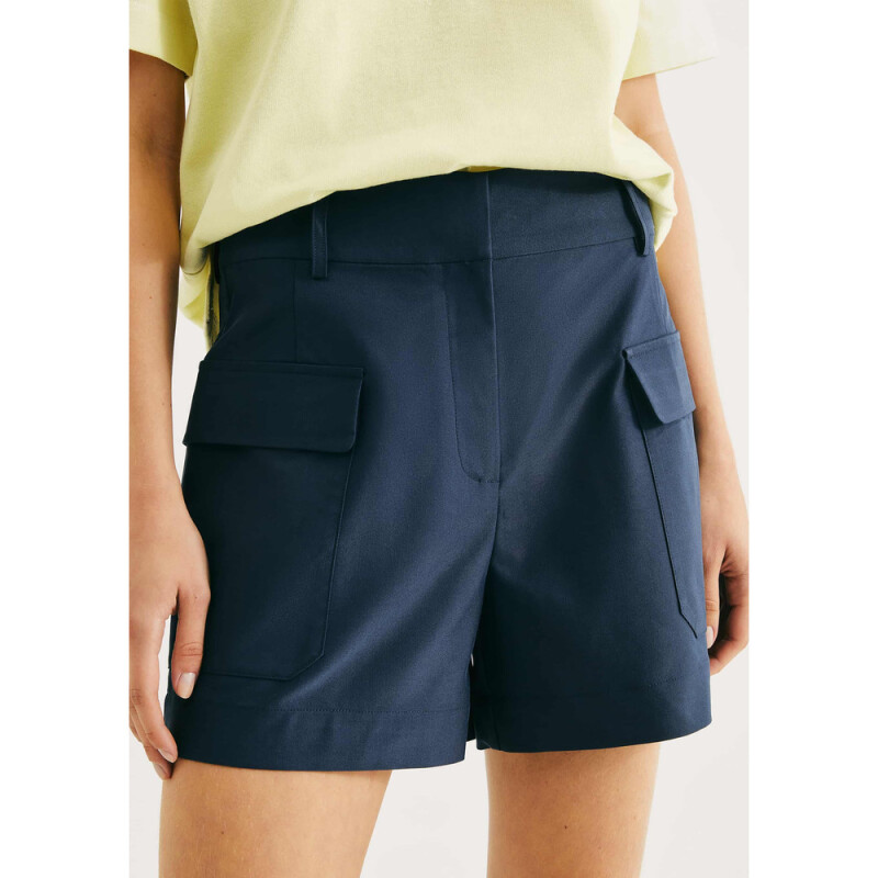 SHORTS FEM AZUL ESCURO