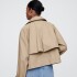 V-CROPPED MODERN TRENCH CARGO KHAKI