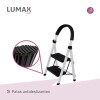 Escalera Tijera 2 Escalones De plastico Negro/Blanco