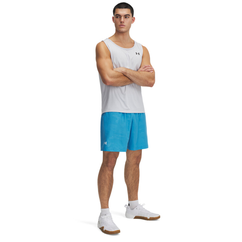 UA Tech 7in Shorts-BLU GRY-015