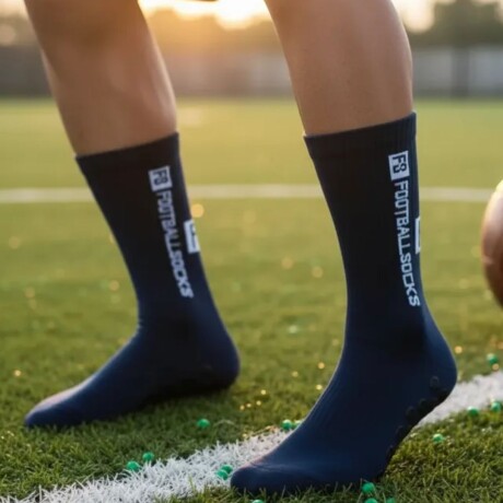 Par de Medias Deportivas Antideslizantes para Fútbol FS Azul Oscuro
