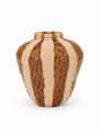 FLORERO DE CERAMICA RAYADO BEIGE