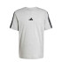 Remera de Hombre Adidas Essentials 3 Tiras Gris