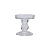 Candelabro Portavelas de Vidrio Transparente 8.6cm Candelabro Portavelas de Vidrio Transparente 8.6cm