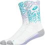 Medias Running Performance Run Sock Crew Unisex White/energy Aqua/fresh Air